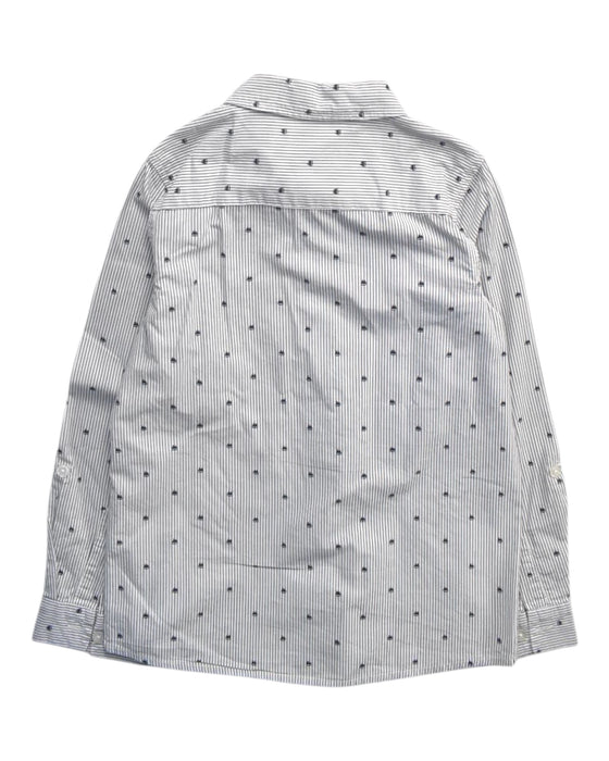 A Blue Long Sleeve Shirts from Seed in size 8Y for boy. (Back View)