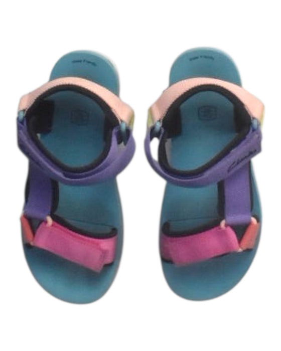 A Multicolour Sandals from Clarks in size 7Y for girl. (Back View)