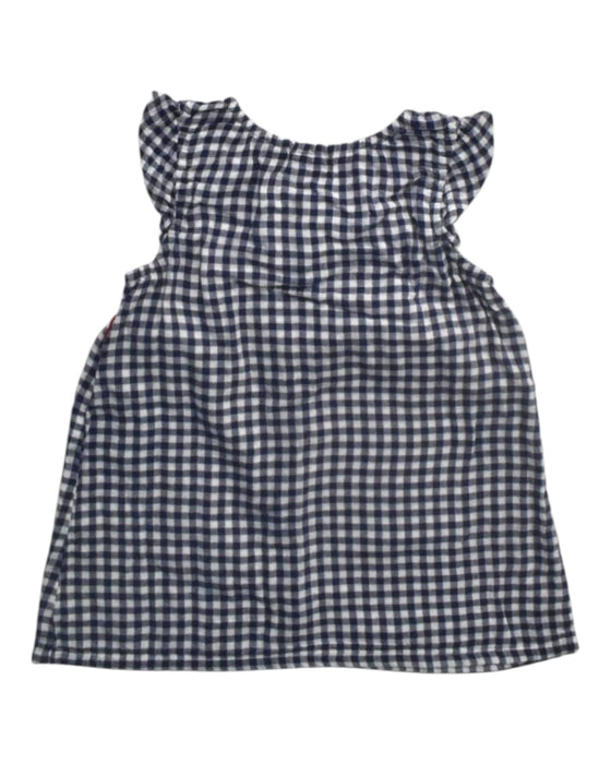 A Navy Sleeveless Dresses from Miki House in size 12-18M for girl. (Back View)