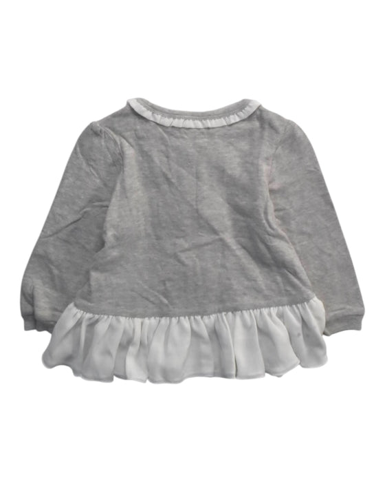 A Grey Long Sleeve Tops from Miki House in size 3T for girl. (Back View)