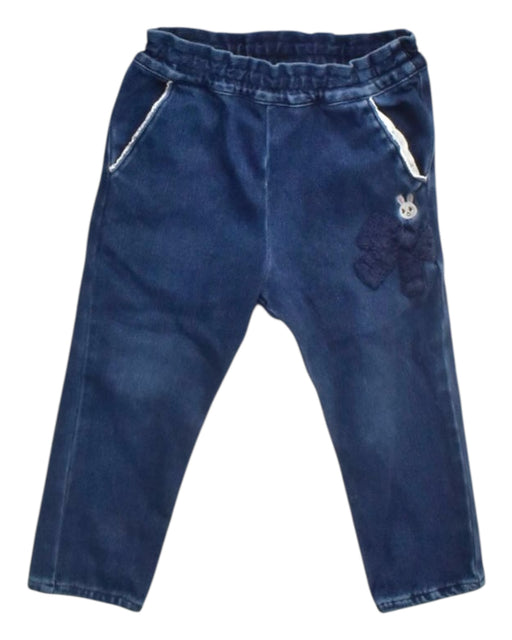 A Blue Casual Pants from Miki House in size 2T for girl. (Front View)