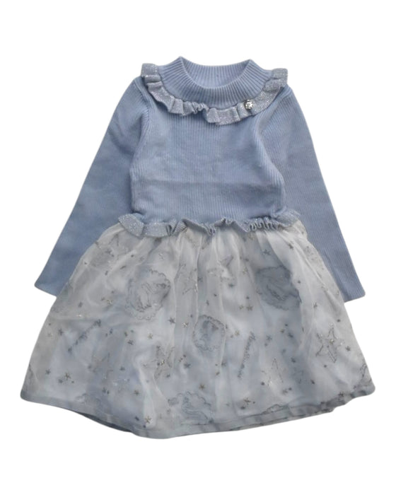 A Blue Sweater Dresses from Anna Sui in size 2T for girl. (Front View)