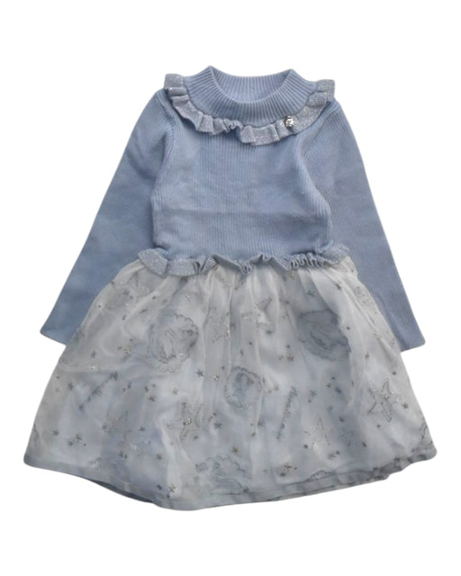 A Blue Sweater Dresses from Anna Sui in size 2T for girl. (Front View)
