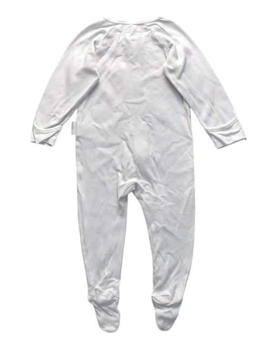 A White Onesies from Purebaby in size 6-12M for neutral. (Back View)