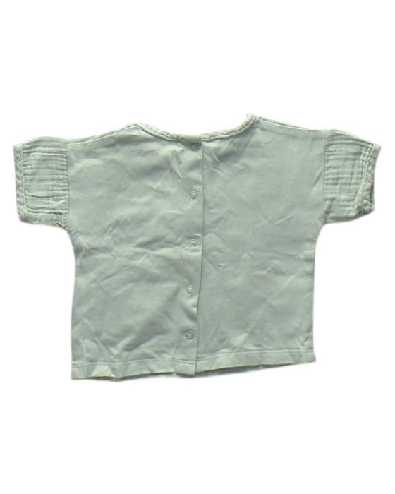 A Green Short Sleeve T Shirts from Vertbaudet in size 0-3M for girl. (Back View)