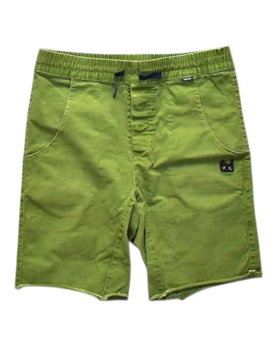 A Green Shorts from Munster in size 12Y for boy. (Front View)