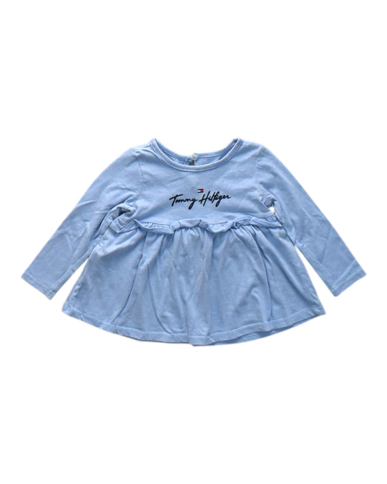 A Blue Long Sleeve Dresses from Tommy Hilfiger in size 18-24M for girl. (Front View)