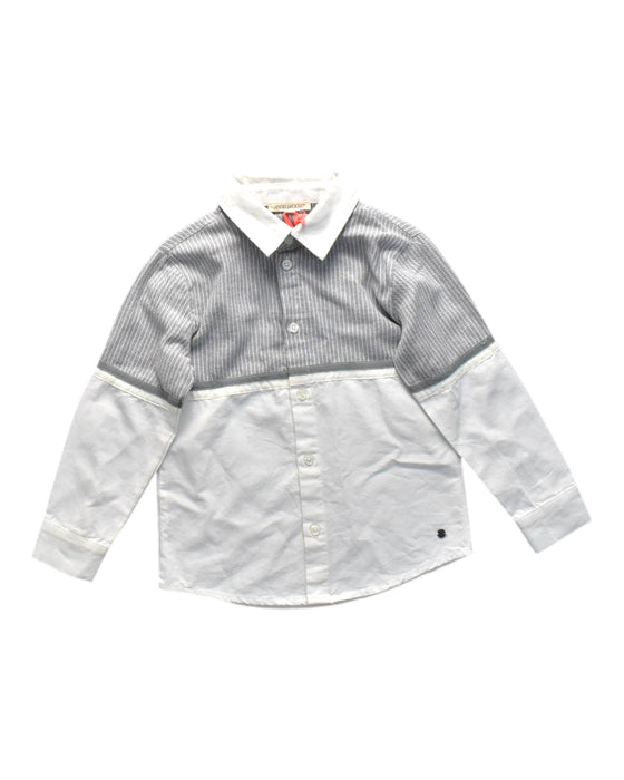 A Grey Long Sleeve Shirts from Angel and Rocket in size 6T for boy. (Front View)
