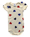 A Beige Short Sleeve Bodysuits from Petit Bateau in size 6-12M for neutral. (Front View)