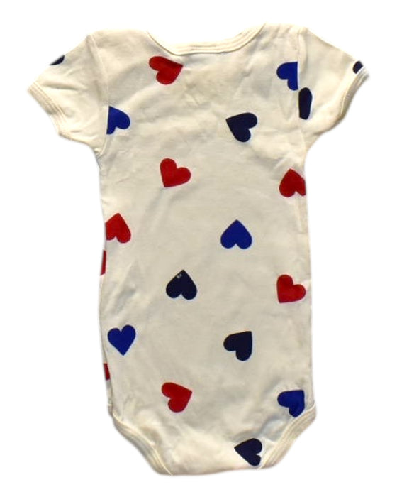 A Beige Short Sleeve Bodysuits from Petit Bateau in size 6-12M for neutral. (Back View)