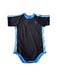A Black Short Sleeve Bodysuits from i play in size 12-18M for boy. (Front View)