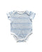 A Blue Short Sleeve Bodysuits from Mothercare in size 6-12M for girl. (Front View)