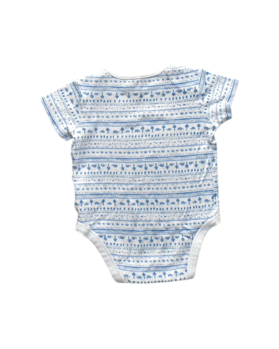 A Blue Short Sleeve Bodysuits from Mothercare in size 6-12M for girl. (Back View)