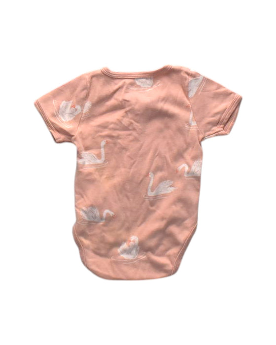 A Peach Short Sleeve Bodysuits from Le Petit Society X Motherswork in size 0-3M for neutral. (Back View)