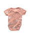 A Peach Short Sleeve Bodysuits from Le Petit Society X Motherswork in size 0-3M for neutral. (Back View)