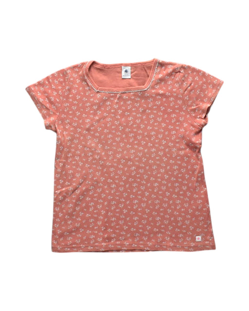 A Peach Short Sleeve T Shirts from Petit Bateau in size 8Y for girl. (Front View)