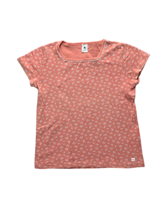 A Peach Short Sleeve T Shirts from Petit Bateau in size 8Y for girl. (Front View)