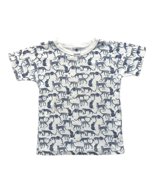 A White Short Sleeve T Shirts from Petit Bateau in size 5T for boy. (Front View)