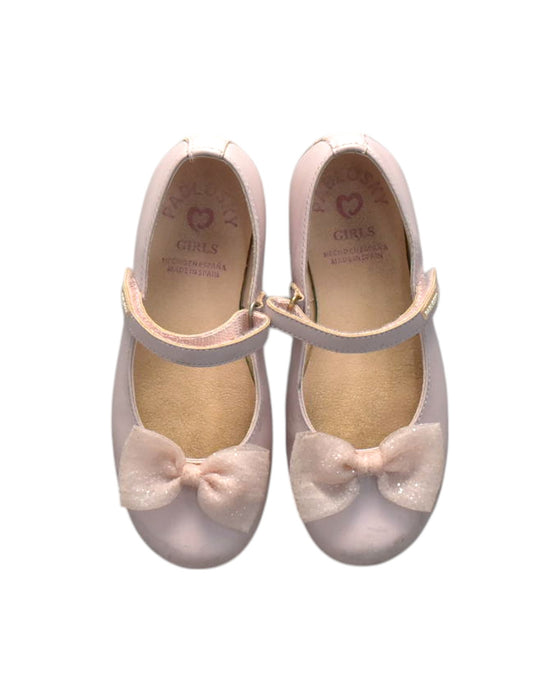 A Pink Flats from Pablosky in size 6T for girl. (Back View)
