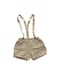 A Beige Overall Shorts from Mayoral in size Newborn for boy. (Front View)