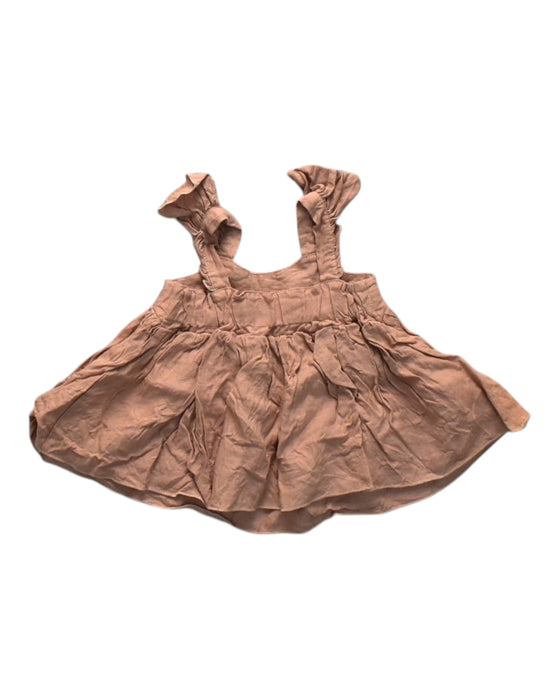 A Peach Sleeveless Dresses from Dannie and Lilou in size 6-12M for girl. (Back View)