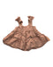 A Peach Sleeveless Dresses from Dannie and Lilou in size 6-12M for girl. (Back View)
