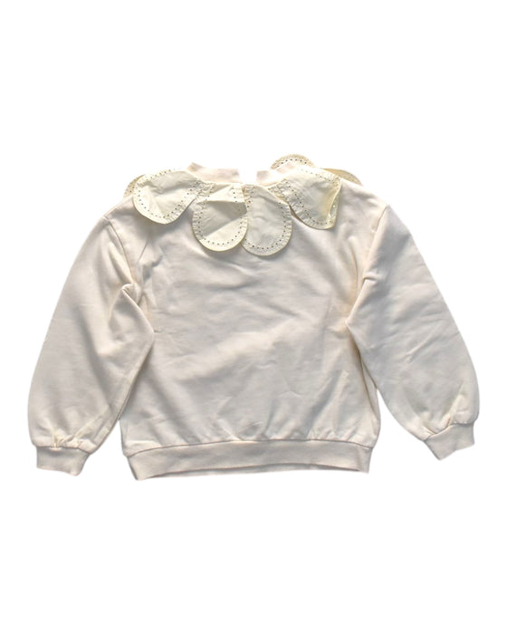 A White Crewneck Sweatshirts from Gingersnaps in size 8Y for girl. (Back View)