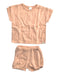 A Peach Shorts Sets from Lindex in size 6-12M for girl. (Front View)