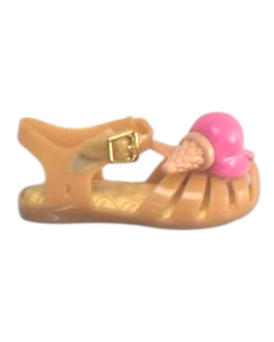 A Brown Sandals from Mini Melissa in size 18-24M for girl. (Front View)