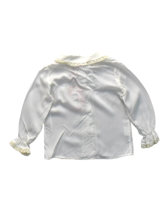 A White Long Sleeve Shirts from La Coqueta in size 2T for girl. (Back View)