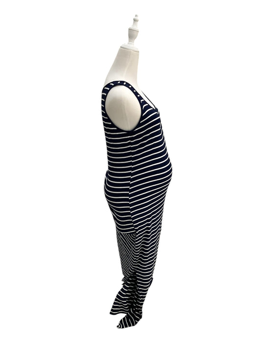 A White Sleeveless Dresses from Seraphine in size M for maternity. (Back View)