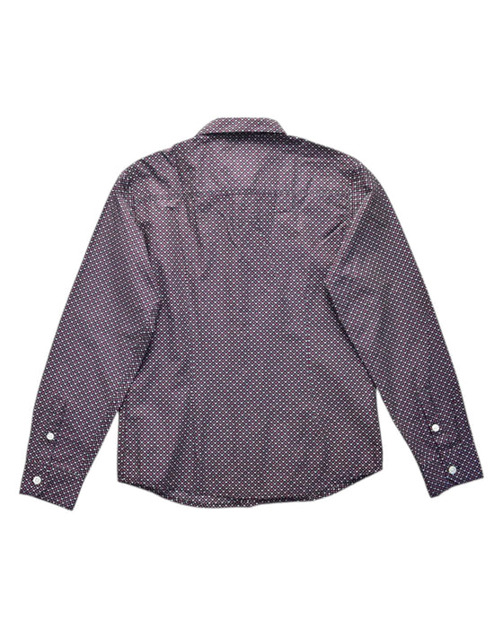 A Burgundy Long Sleeve Shirts from Emporio Armani in size 10Y for boy. (Back View)