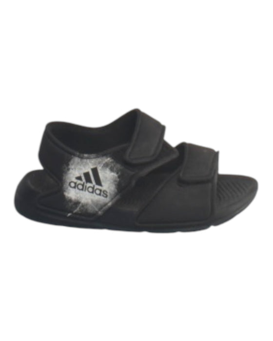 A Black Sandals from Adidas in size 4T for boy. (Front View)