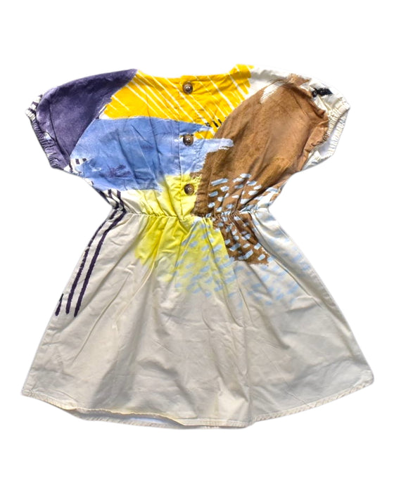 A Multicolour Short Sleeve Dresses from Our Mini Nature in size 4T for girl. (Back View)