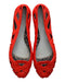 A Red Flats from Mini Melissa Jason Wu in size 12Y for neutral. (Back View)