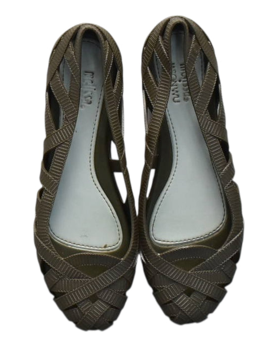 A Metallic Flats from Mini Melissa Jason Wu in size 12Y for women. (Back View)