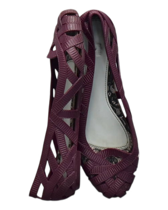 A Purple Flats from Mini Melissa Jason Wu in size 12Y for women. (Front View)