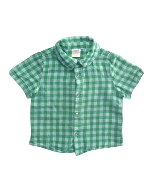 A Green Short Sleeve Shirts from Seed in size 12-18M for boy. (Front View)
