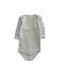 A Grey Long Sleeve Bodysuits from Petit Bateau in size 0-3M for boy. (Front View)