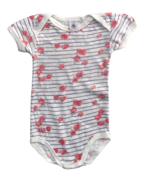 A White Short Sleeve Bodysuits from Petit Bateau in size 2T for girl. (Front View)