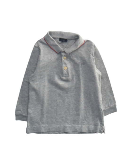 A Grey Long Sleeve Polos from Il Gufo in size 12-18M for boy. (Front View)