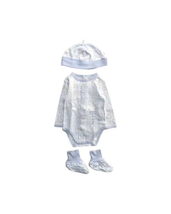 A White Gift Sets from Hugo Boss in size 3-6M for boy. (Front View)