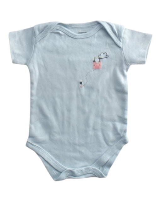 A Blue Short Sleeve Bodysuits from Mamas & Papas in size 3-6M for girl. (Front View)