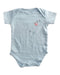 A Blue Short Sleeve Bodysuits from Mamas & Papas in size 3-6M for girl. (Front View)