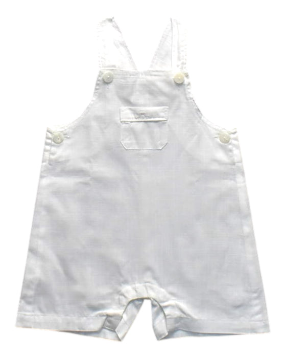 A White Overall Shorts from Chateau de Sable in size 6-12M for boy. (Front View)