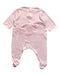 A Pink Onesies from Petit Bateau in size 0-3M for girl. (Back View)