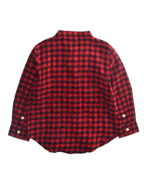 A Red Long Sleeve Shirts from Polo Ralph Lauren in size 3T for girl. (Back View)