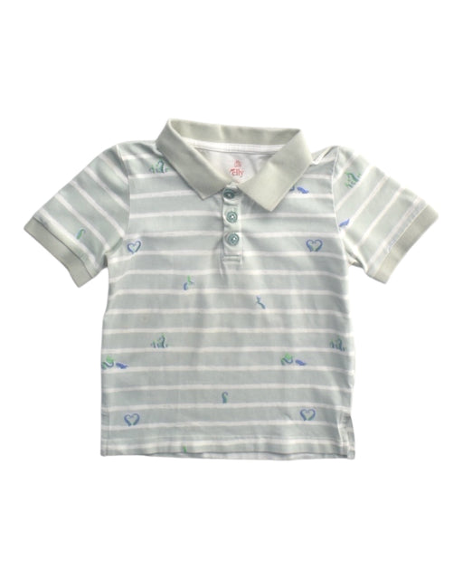A Grey Short Sleeve Polos from Elly in size 6-12M for boy. (Front View)