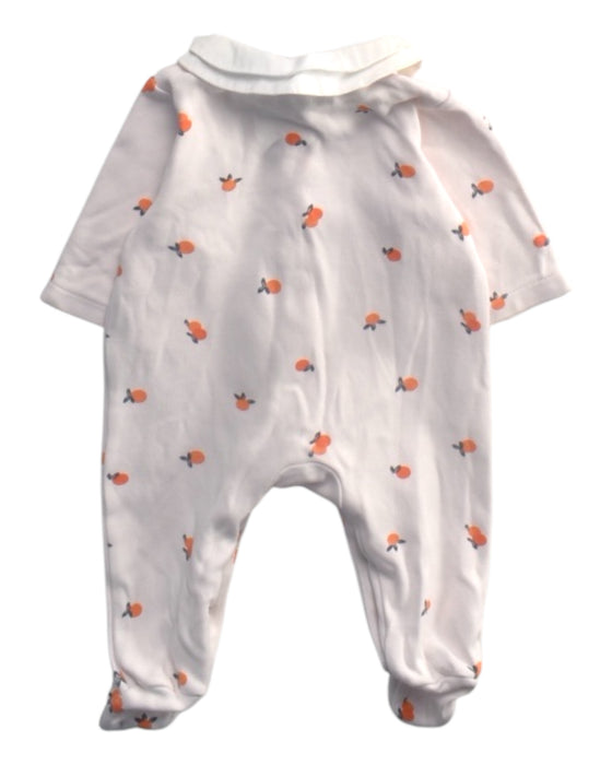 A White Onesies from Jacadi in size 0-3M for girl. (Back View)