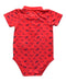 A Red Short Sleeve Bodysuits from Guess in size 6-12M for boy. (Back View)